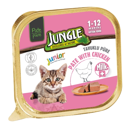 Jungle 100 Gr Püre Kedi Maması Yavru Sütlü & Tavuklu Jnga-001