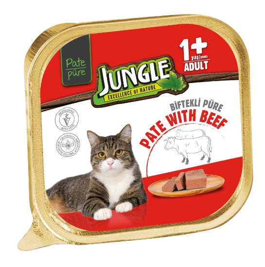 Jungle 100 Gr Püre Kedi Maması Yetişkin Dana Etli Jnga-003