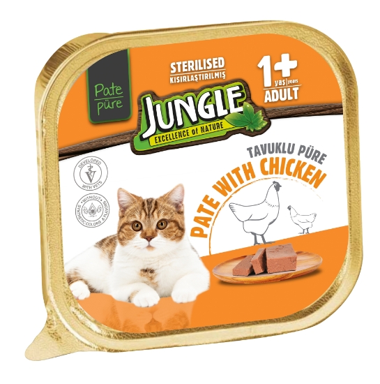 Jungle 100 Gr Püre Kedi Maması Yetişkin Kısır Tavuklu Jnga-002