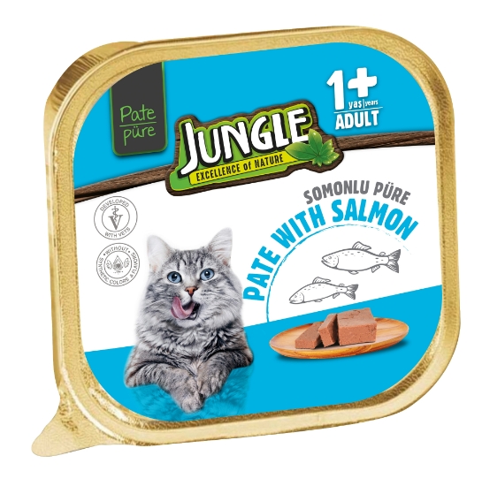 Jungle 100 Gr Püre Kedi Maması Yetişkin Somonlu Jnga-005