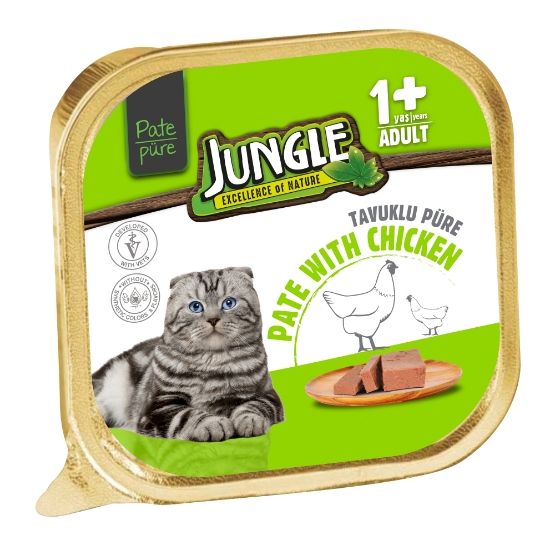 Jungle 100 Gr Püre Kedi Maması Yetişkin Tavuklu Jnga-004