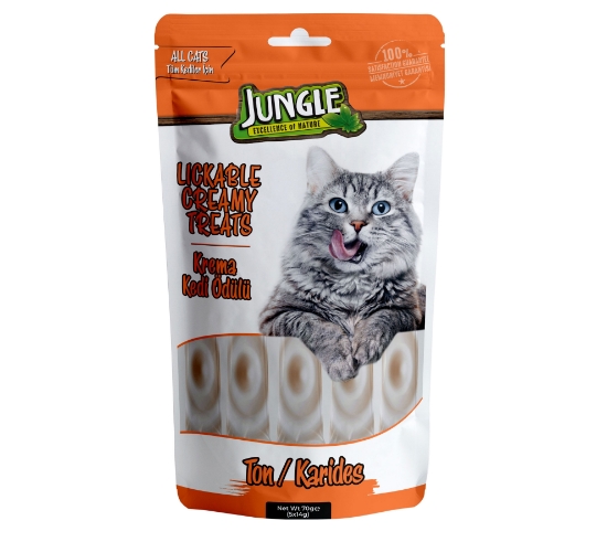 Jungle 14 Gr *5'Li Krema Kedi Ödül Maması Ton & Karidesli  Jngc-003