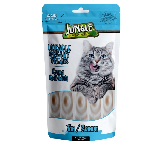 Jungle 14 Gr *5'Li Krema Kedi Ödül Maması Ton & Somon  Jngc-002