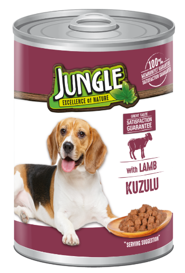 Jungle 400 Gr Konserve Köpek Maması Kuzu Etli & Av Hayvanlı  Jngk-006