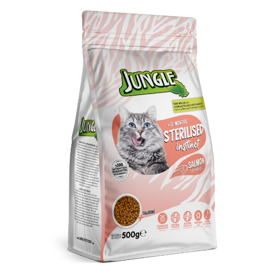 Jungle 500 Gr Kuru Kedi Maması Yetişkin Sterilesed Somonlu Jngp-002