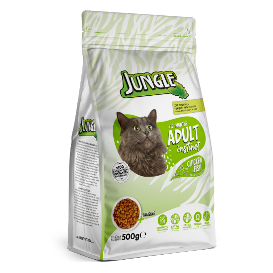 Jungle 500 Gr Kuru Kedi Maması Yetişkin Tavuk & Balık Jngp-004