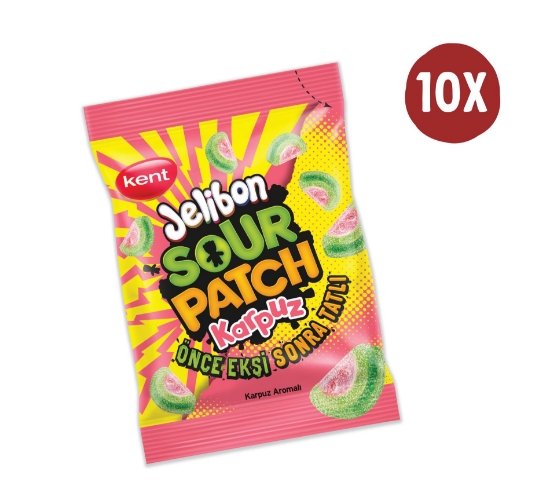 Jelibon Sour Patch Karpuz 160 g 10'lu Paket