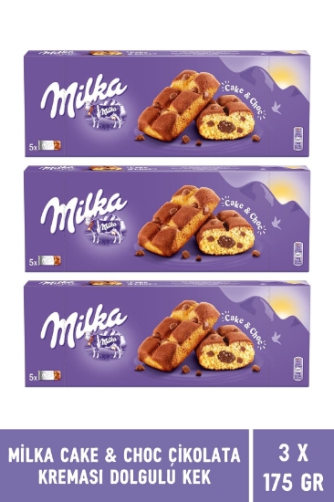 Milka Çikolata Parçacıklı Kek 175gr - 3 Adet