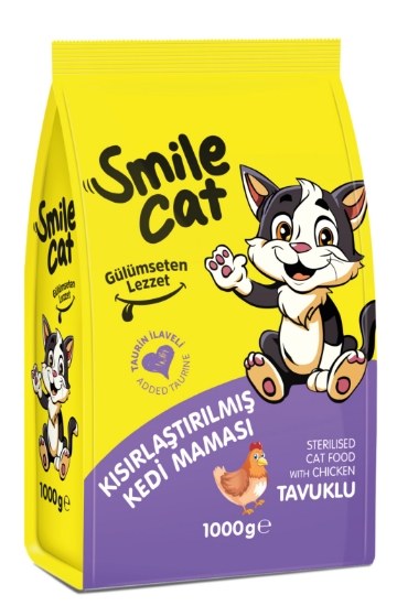 Smile 1000 Gr Kedi Maması Yetişkin Kısır Tavuklu Sml-006