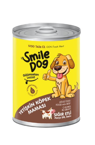 Smile 400 Gr Konserve Köpek Maması Sığır Etli  Sml-022