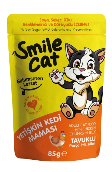 Smile 85 Gr Pouch Kedi Maması Kısır Tavuklu  Sml-012