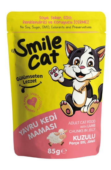 Smile 85 Gr Pouch Kedi Maması Yavru Kuzulu  Sml-010