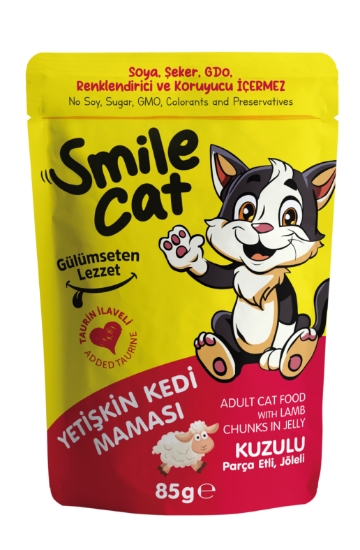 Smile 85 Gr Pouch Kedi Maması Yetişin Kuzulu  Sml-013