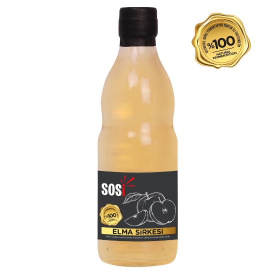 Sosi %100 Cam Elma Sirkesi 500 Ml