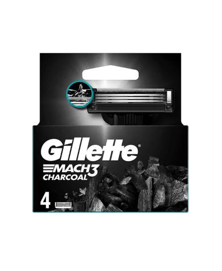 Gillette Mach3 Charcoal Tıraş Bıçağı 4'lü Yedek