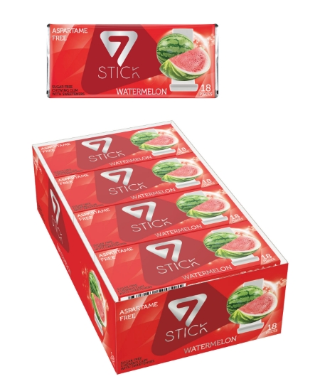 7 STICK Karpuz Aromalı Şekersiz Sakız 31 gr X 12'li Paket