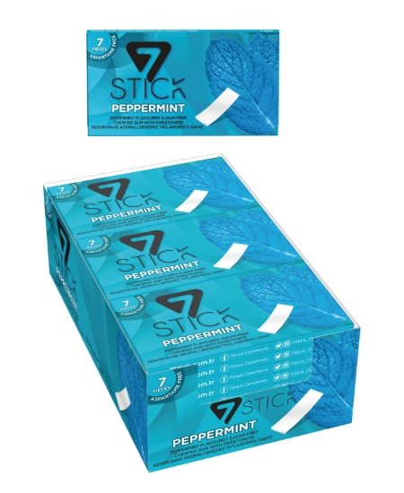 7 STICK Nane Aromalı Şekersiz Sakız 14,5 gr X 24'lü Paket