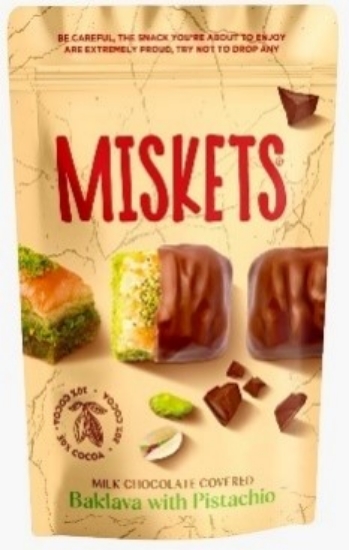 Miskets Çikolata Kaplı Fıstıklı Baklava 80 GR