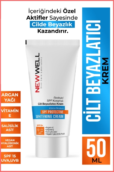 New Well Besleyici Spf Korumalı Cilt Beyazlatıcı Krem 50ML