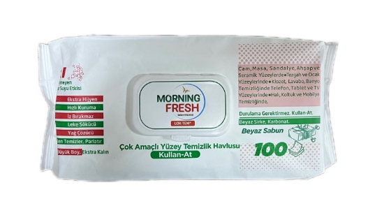 Morning Fresh Çok Amaçlı Yüzey Temizlik Havlusu (Beyaz Sabun Kokulu) 100'Lü