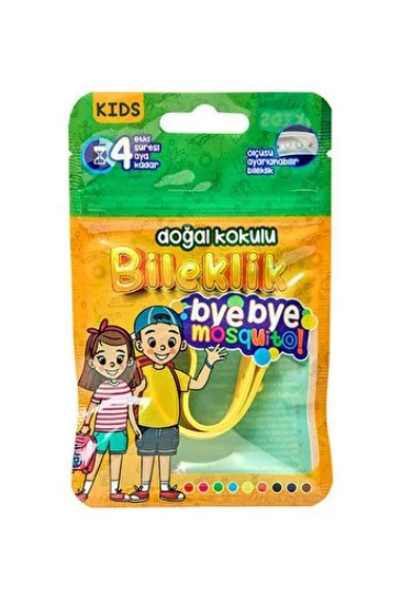 Bye Bye Mosquito(Kids) Doğal Kokulu Sinek Kovucu Bileklik