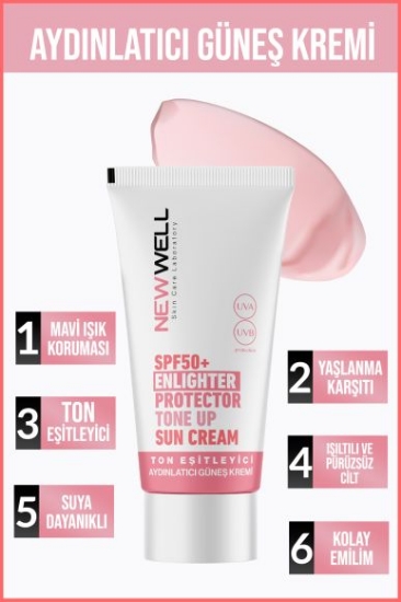 New Well Güneş Kremi 50Ml Spf50+ Enlıghter Pınk