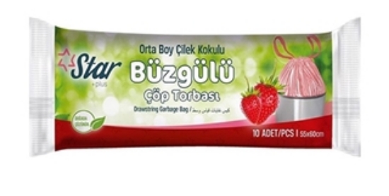 Star Plus Buzgülü Çöp Torbası Orta Çilek Kokulu