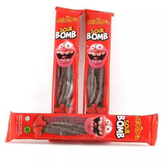 Jelido Sour Bomb 30 Gr Çilek x 24'lü Paket