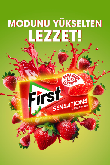 First Sensations Çilek Aromalı Sakız 27 gr - 12 Adet