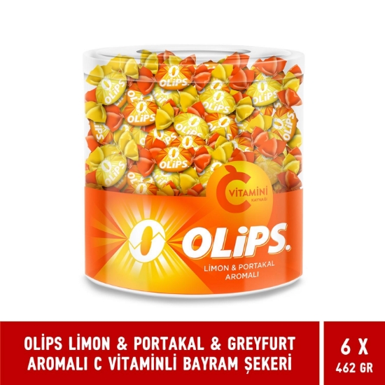 Olips Limon & Portakal & Greyfurt Aromalı C Vitaminli Bayram Şekeri 462 GR X 6 Adet