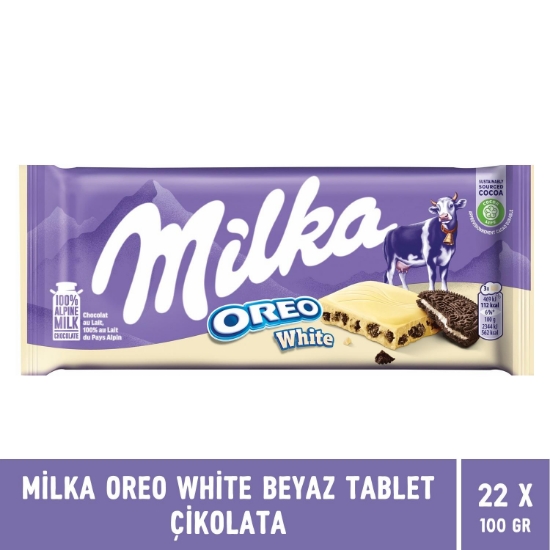 Milka Oreo Beyaz Tablet Çikolata 100 gr X 22 Adet