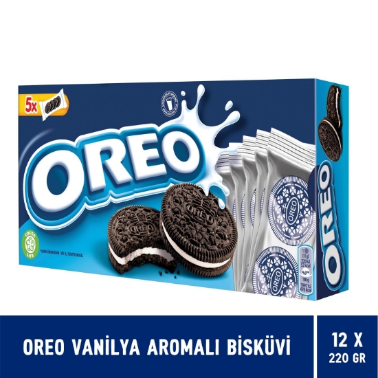 Oreo Vanilya Aromalı Bisküvi 220 g X 12 Adet