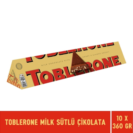 Toblerone Milk Sütlü Çikolata 360 gr X 10 Adet