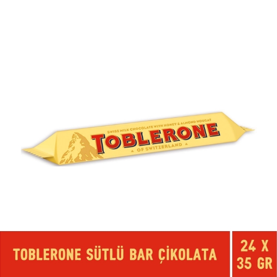 Toblerone Sütlü Bar Çikolata 35 gr X 24 Adet