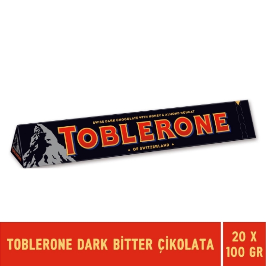 Toblerone Dark Bitter Çikolata 100gr X 20 Adet