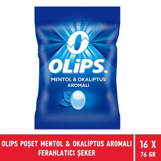 Olips Poşet Mentol & Okaliptus Aromalı Ferahlatıcı Şeker 76 gr X 