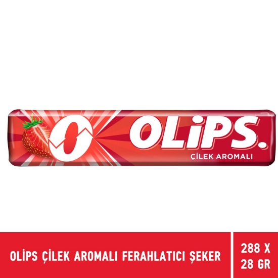 Olips Çilek Aromalı Ferahlatıcı Şeker 28 gr  X 288 Adet