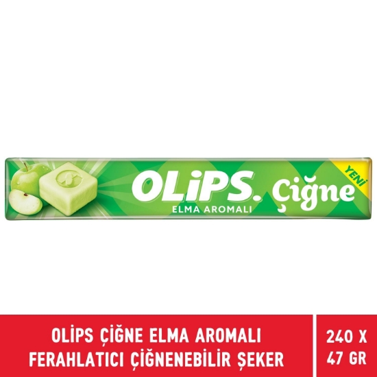 Olips Çiğne Elma Aromalı Ferahlatıcı Çiğnenebilir Şeker 47 gr  X 