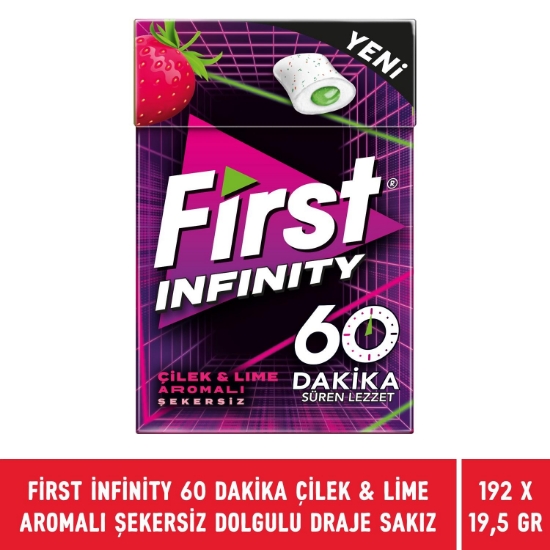 First Infinity 60 Dakika Çilek & Lime Aromalı Şekersiz Dolgulu Dr