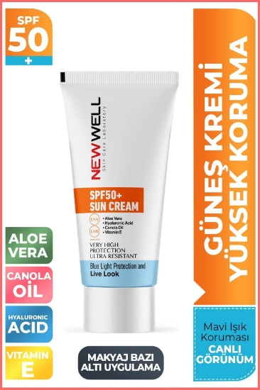 New Well Güneş Kremi SPF-50+ Yüksek Koruma