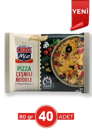 Oba Mie Pizza Çeşnili Noodle 40'lı Paket