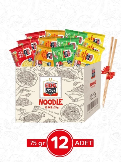 Oba Mie Karma Çeşnili Hazır Noodle 12'lı