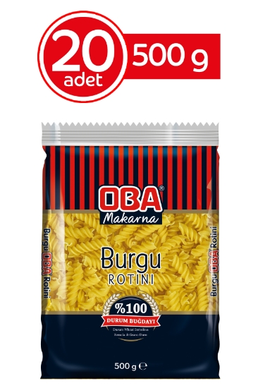 Oba Makarna Burgu Makarna 500 Gr * 20 Adet