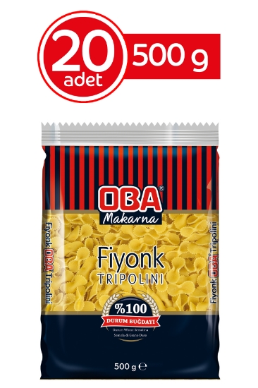 Oba Makarna Fiyonk 500 Gr * 20 Adet