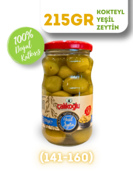 Çalıkoğlu Doğal Kokteyl Yeşil Zeytin 215 gr (141-160)