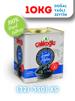 Çalıkoğlu Doğal Gemlik Özel İri Yağlı Siyah Zeytin 10 kg (321-350) XS