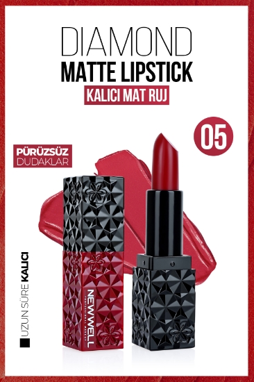 New Well Diamond Matte Lipstick 05| Gün Boyu Kalıcı