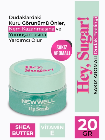 New Well Hey Sugar! Sakız Aromalı Dudak Peelingi 20gr