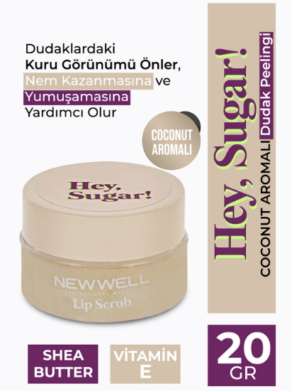 New Well Hey Sugar! Hindistan Ceviz Aromalı Dudak Peelingi 20gr