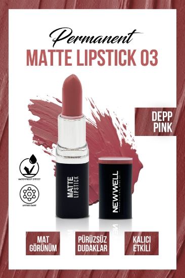 New Well Permanent Matte Lipstick 03 Deep Pink | Uzun Süre Kalıcı